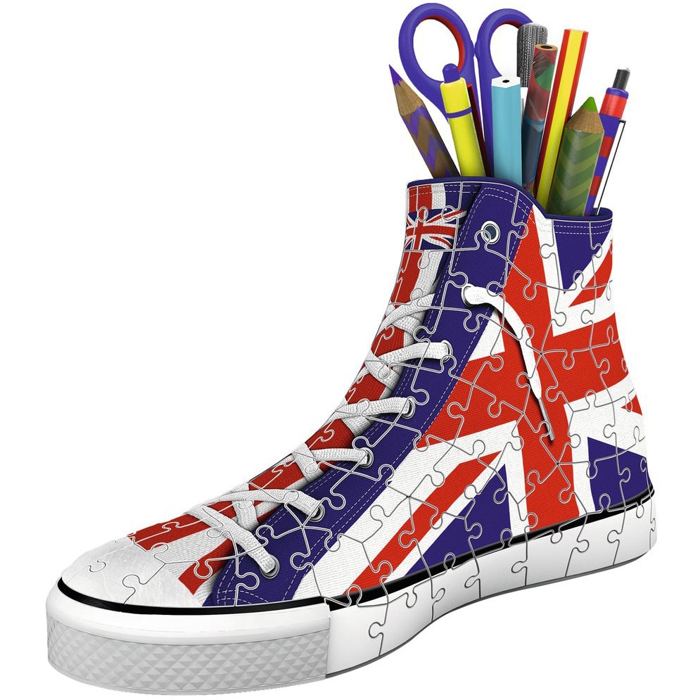 Puzzle 3D Ravensburger - Sneaker Union Jack, 108 piese (11222)