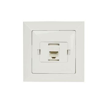 Priza date, incastrata, rama inclusa, alba Priza date, incastrata, rama inclusa, alba