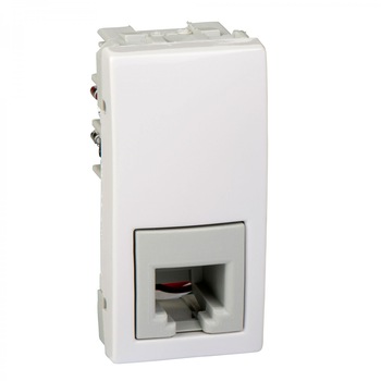Priza telefon , alba, 45 x 22.5 x 23 mm Priza telefon , alba, 45 x 22.5 x 23 mm