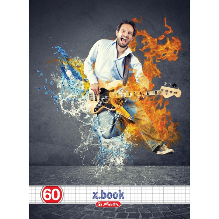 Caiet Herlitz, A4, 60 file, coperta policromie, aritmetica