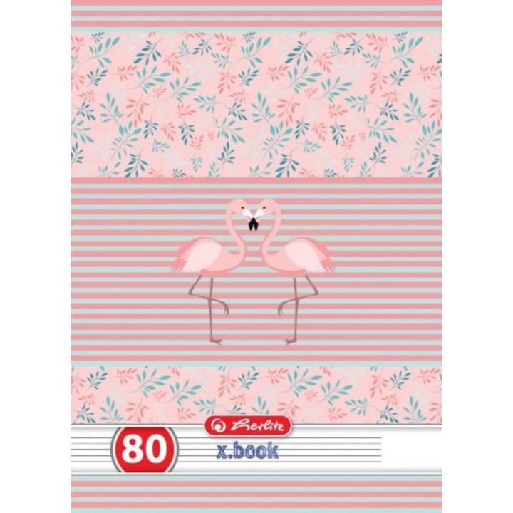 Caiet Herlitz, A4, 80 file, coperta policromie, dictando