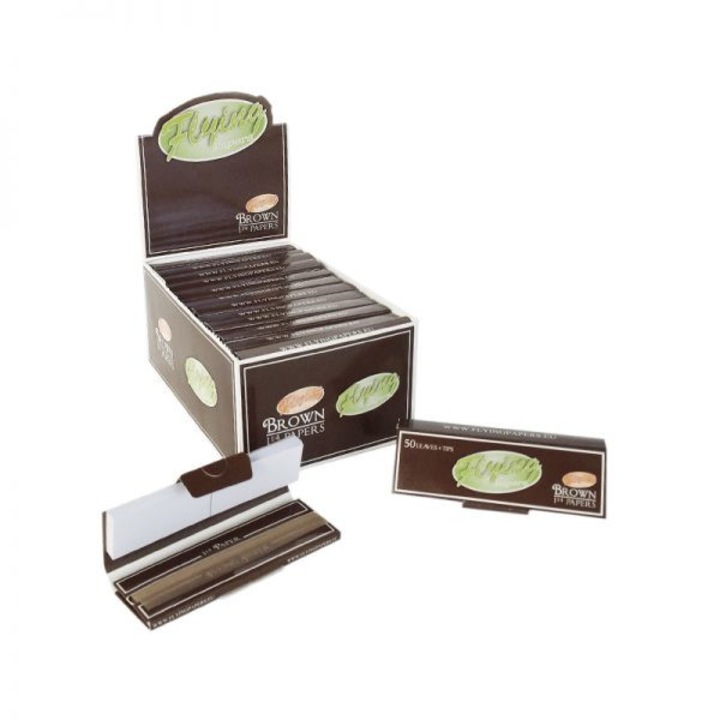 Foite rulat tigari Flying Brown 1 1/4+Filtre carton 24 bucati