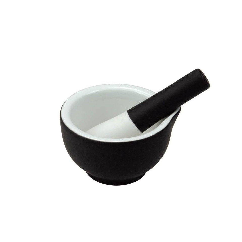 Bol cu pistil pentru maruntit Steady - negru S