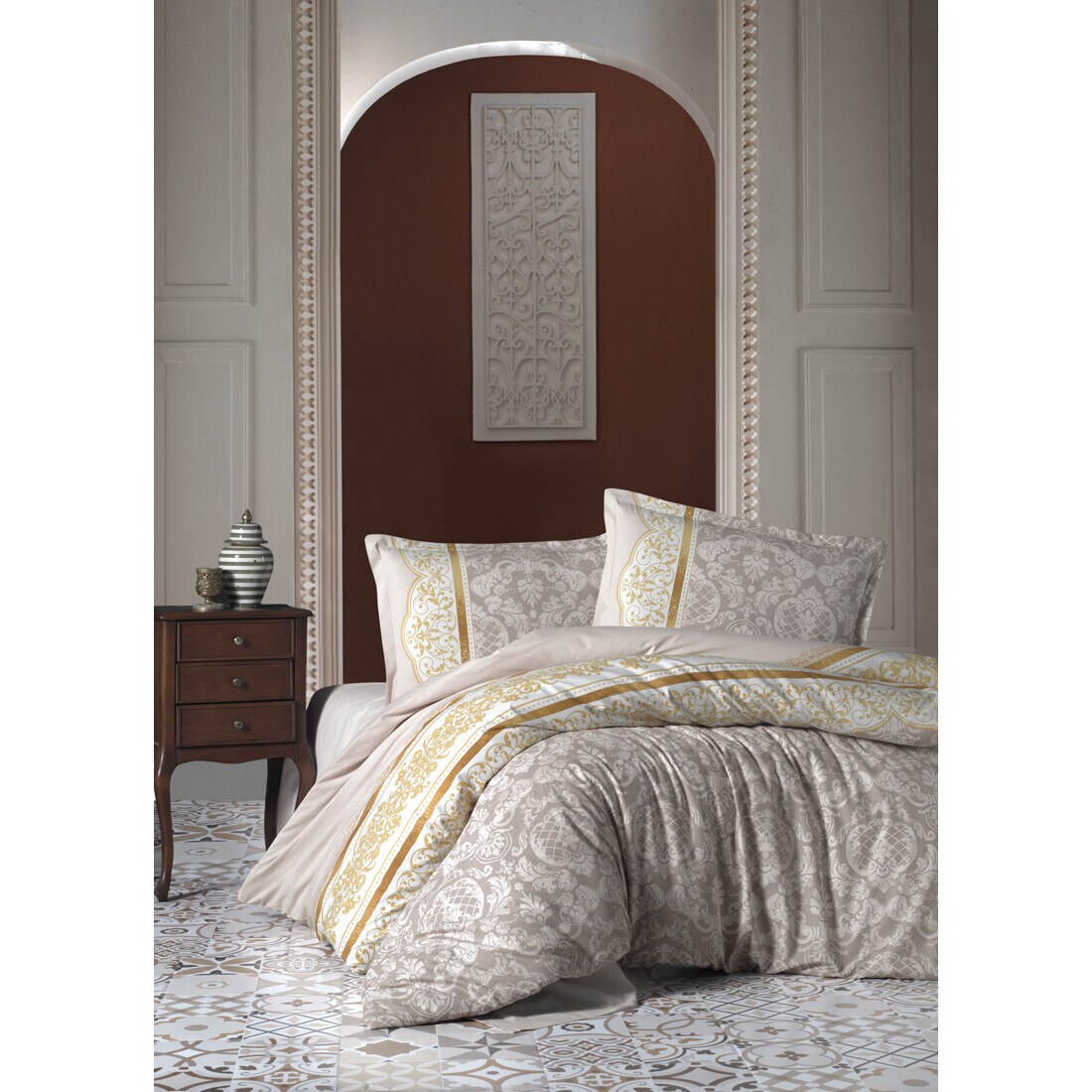 Lenjerie pat dublu bumbac 100% ranforce, Ralex Pucioasa , Roco V1