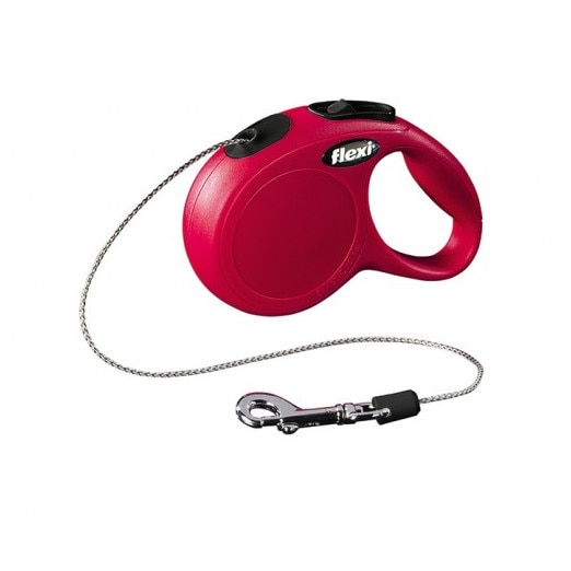 Lesa retractabila pentru caini Flexi, Classic, XS, 3m, Rosu