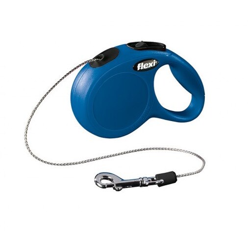 Lesa retractabila pentru caini Flexi, Classic, XS, 3m, Albastru