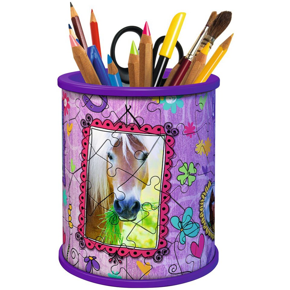 Puzzle 3D Ravensburger - Girly Girls Edition - Pencil Cup, 54 piese (12075)