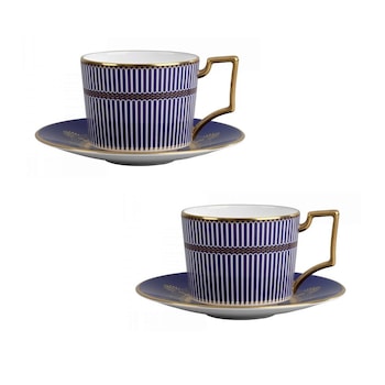 Set 2 cesti cu farfurii ceai/cafea ANTHEMION Blue Iconic Wedgwood Set 2 cesti cu farfurii ceai/cafea ANTHEMION Blue Iconic Wedgwood