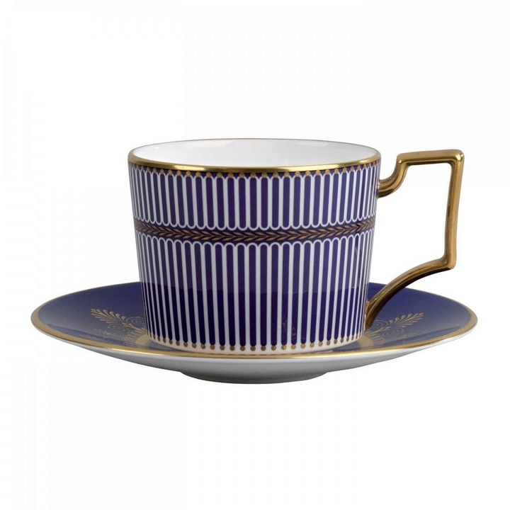 Ceasca cu farfurie ceai/cafea ANTHEMION Blue Iconic Wedgwood