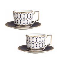 Set 2 cesti cu farfurii ceai/cafea RENAISSANCE GOLD Wedgwood