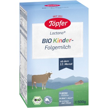 Formula de lapte praf Topfer Bio Kinder, 500 g, de la 1 an Formula de lapte praf Topfer Bio Kinder, 500 g, de la 1 an