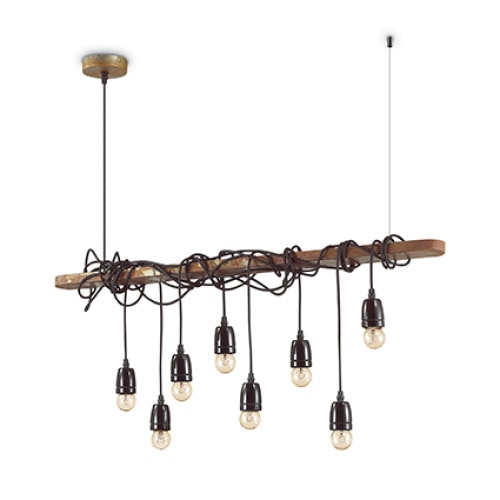 Lustra suspendata ELECTRIC 176369, Ideal Lux, 8 x 60W E27