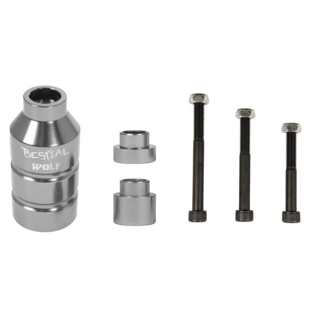 Bestial Wolf Peg Fußstütze Aus Aluminium – Blau, Mit Adaptern Für 54 Mm & 60 Mm, Inkl. Schrauben