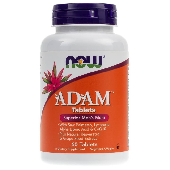 Хранителна добавка ADAM Мултивитамини за мъже, 60 табл., Now Foods