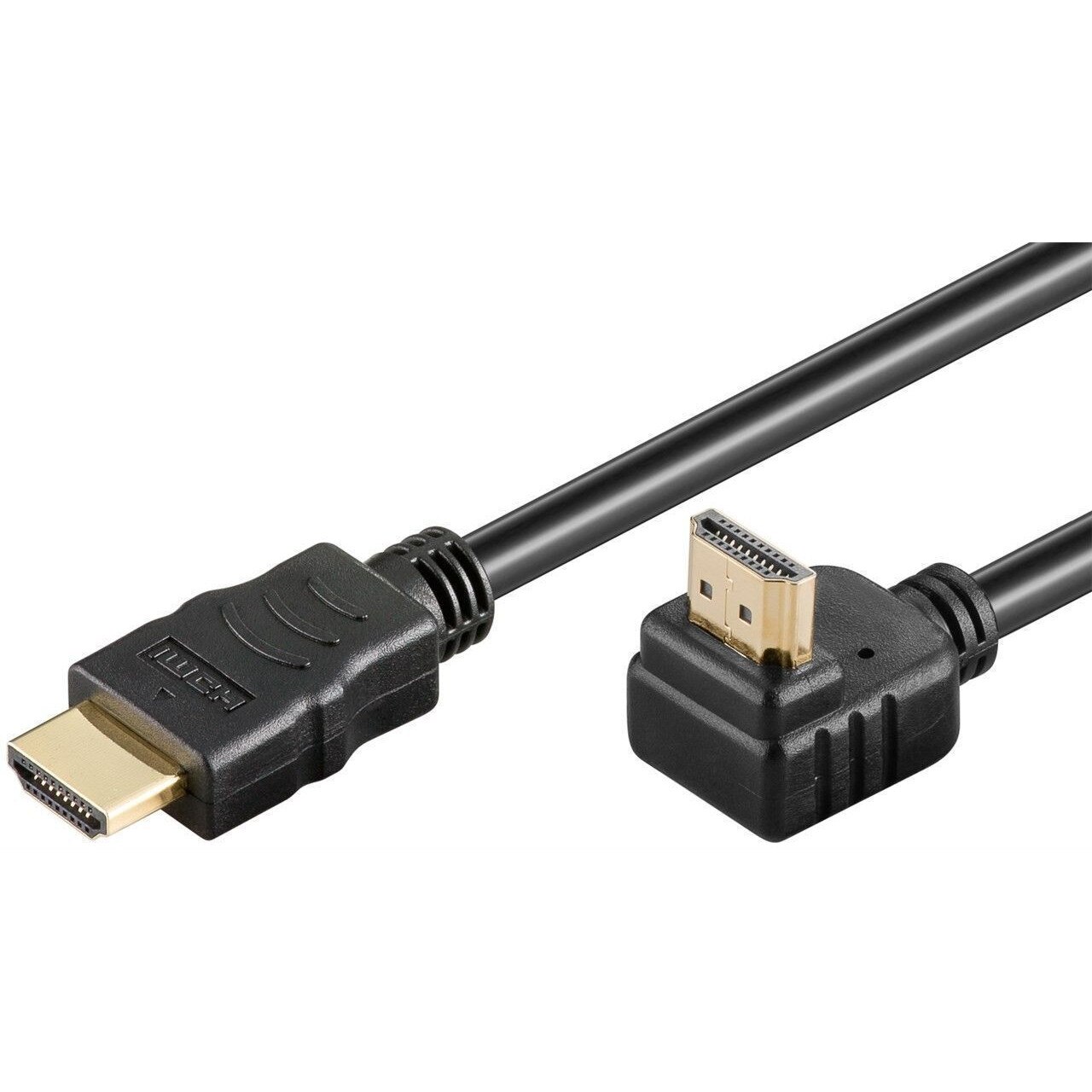 Cablu HDMI2.0 cu ethernet 19p tata - HDMI 19p tata 90° aurit OFC 2m