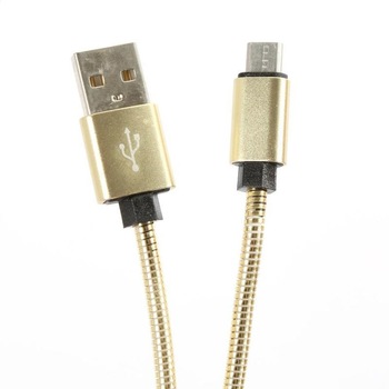 Cablu Omega micro USB - USB, metal, 1.8A, 1 m,auriu Cablu Omega micro USB - USB, metal, 1.8A, 1 m,auriu