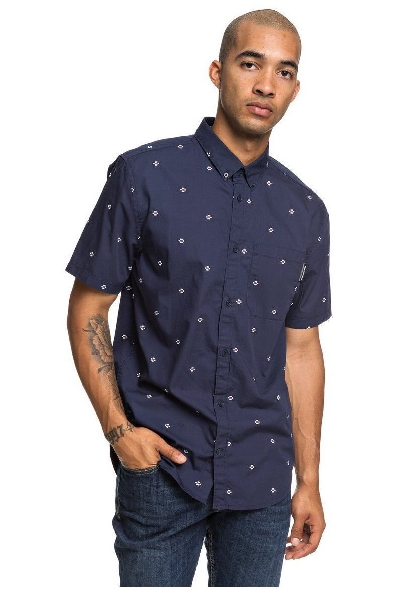 Camasa barbati DC Shoes Up Pill Short Sleeve Shirt, Albastru marin