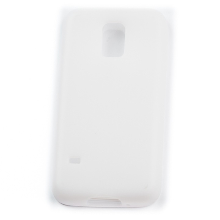 Кейс Съвместим с Samsung Galaxy S5 Mini G800, Бял, Пълна защита силикон с капак