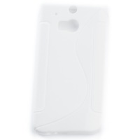 Husa HTC One M8 Alb, S Line Silicon