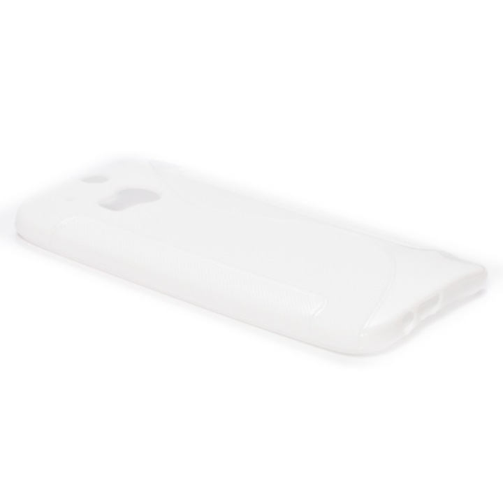 Husa HTC One M8 Alb, S Line Silicon