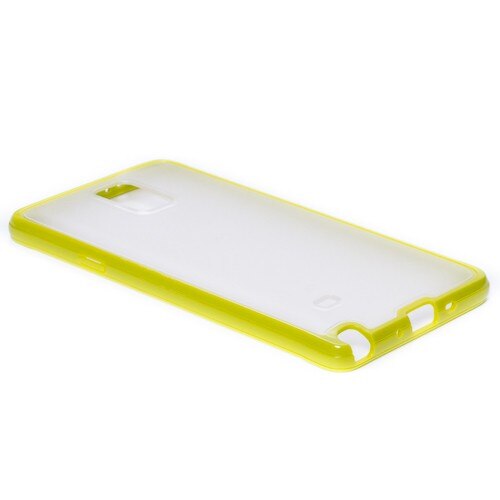 Husa Samsung Galaxy Note 4 Transparent/Verde, Silicon