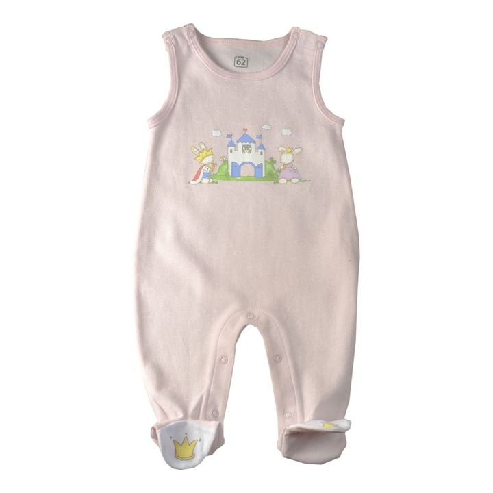 Salopeta copii, GLUCK, Bumbac, Marime 62, Roz