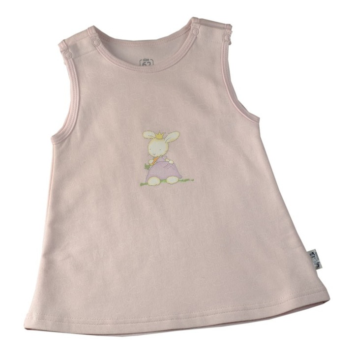 Rochie pentru bebelusi GLUCK Pink Kingdom, marimea 68, Roz