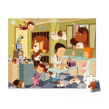 Puzzle in cutie Janod La clinica veterinara Puzzle in cutie Janod La clinica veterinara