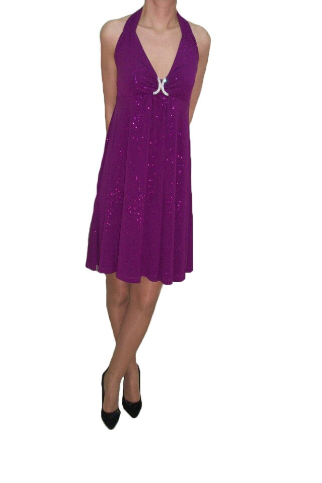 Rochie de ocazie cu decolteu generos,D&J Exclusive, Mov, 42