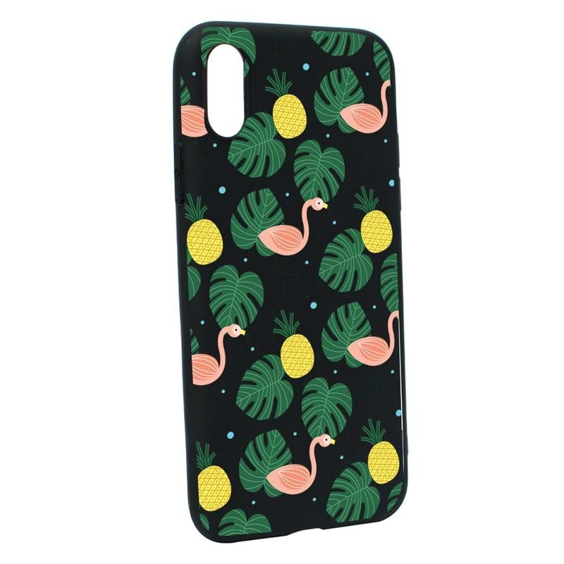 Husa Apple iPhone XS / X, Silicon, Tropical B93