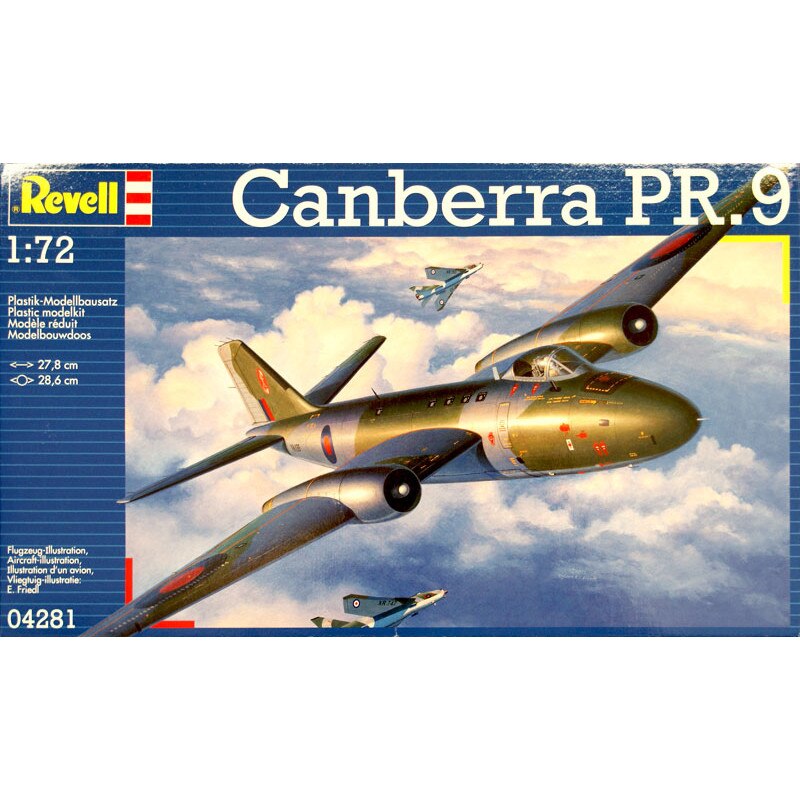 Modelul Canberra PR.9, asamblat, Revell