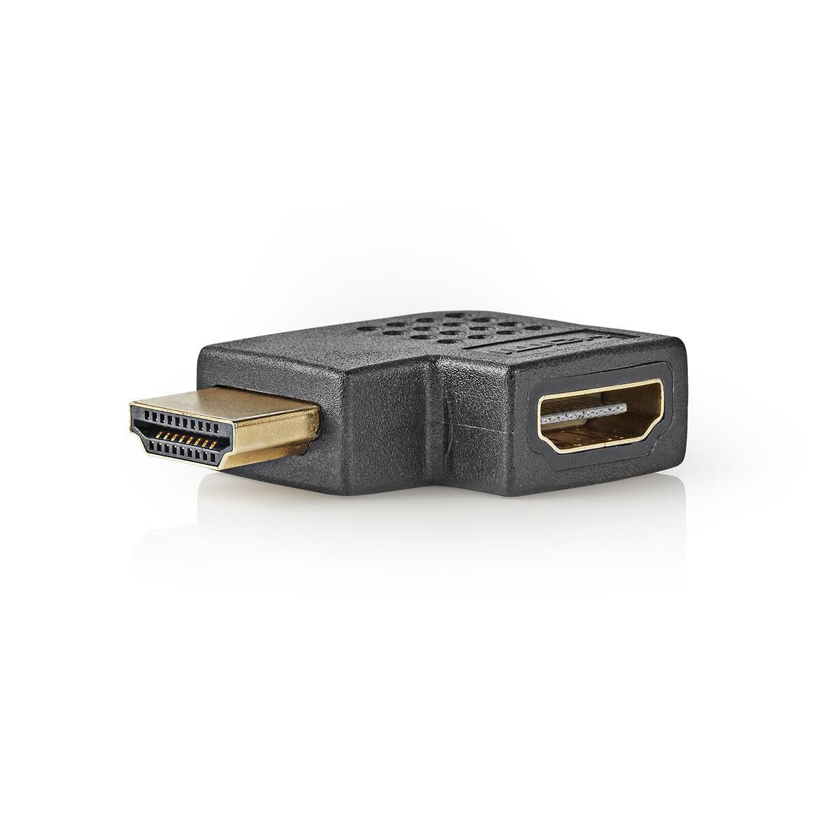 Adaptor HDMI - HDMI mama cotit stanga negru, Nedis