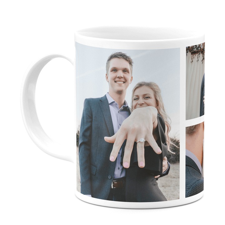 Персонализирана чаша с четири картинки, Тото принт, 325 мл