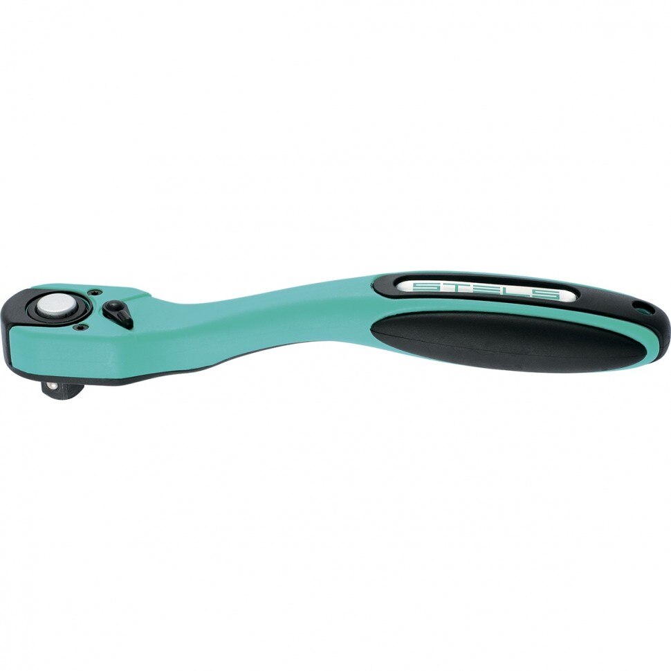 Clichet 3/8,72 dinti, cu eliberare rapida, CrV, maner doua componente// STELS