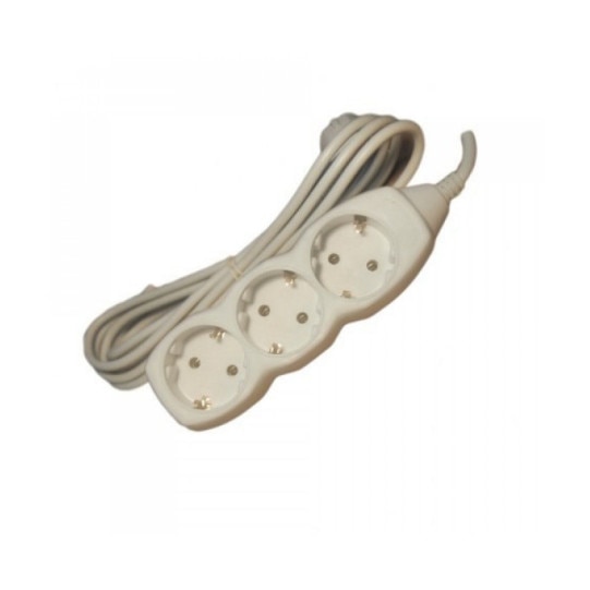 Prelungitor 1.5M,Spin,3 prize,alb,IP20,plastic ignifug,interior,exterior