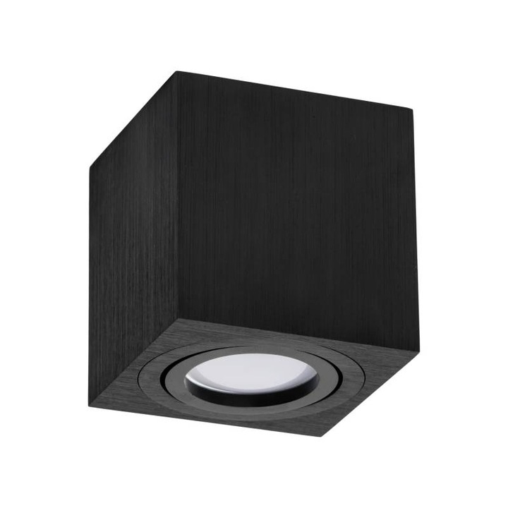 Lampa din aluminiu, Plafon de tip Tub de halogen montare pe perete, Kobi Light, Gu10 Negru