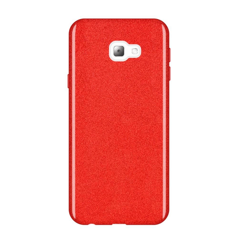 Husa Samsung Galaxy J4 Plus 2018 Shiny TPU Sclipici - rosu