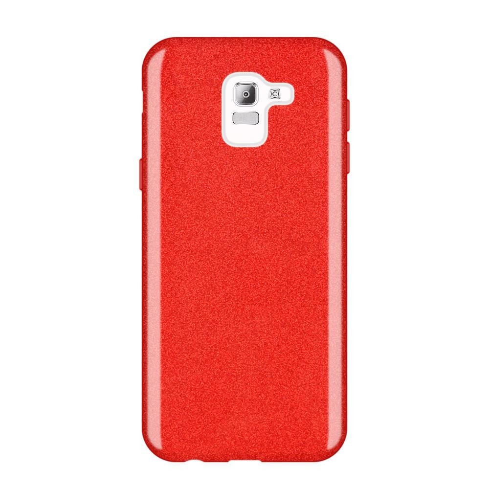 Husa Samsung Galaxy J6 2018 Shiny TPU Sclipici - rosu