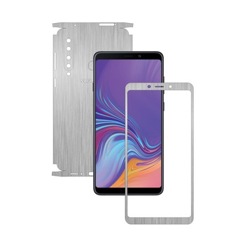 Samsung Galaxy A9 (2018) - Brushed Argintiu - 360 Cut - Folie de protectie Carbon Skinz, Skin Adeziv Full Body Cover pentru Rama Ecran,Carcasa Spate si Laterale Samsung Galaxy A9 (2018) - Brushed Argintiu - 360 Cut - Folie de protectie Carbon Skinz, Skin Adeziv Full Body Cover pentru Rama Ecran,Carcasa Spate si Laterale