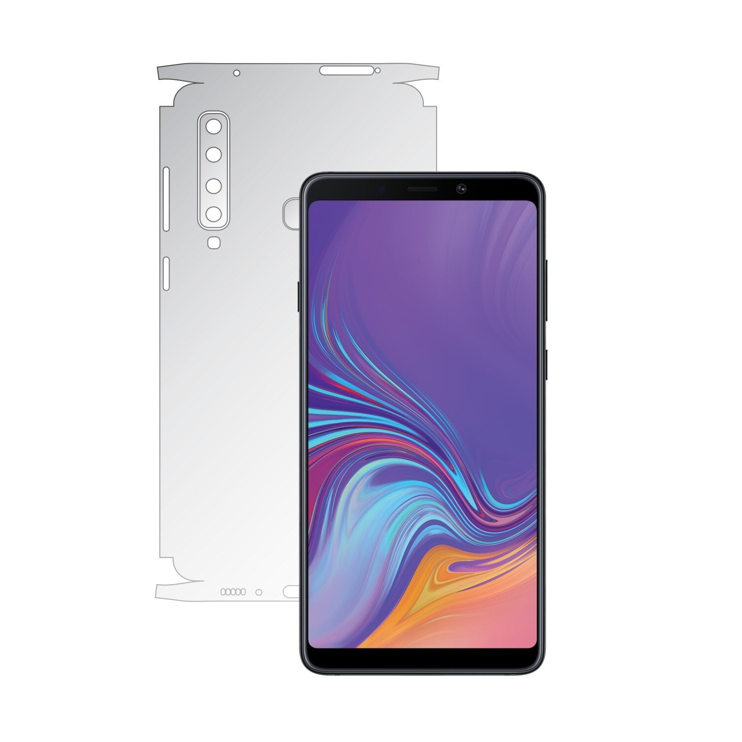Samsung Galaxy A9 (2018) - Invisible Skinz UHD AutoRegeneranta - 360 Cut - Folie Protectie Ultra-Clear pentru Carcasa Spate si Laterale,Skin Adeziv Transparent, Edge to Edge Full Case Cover