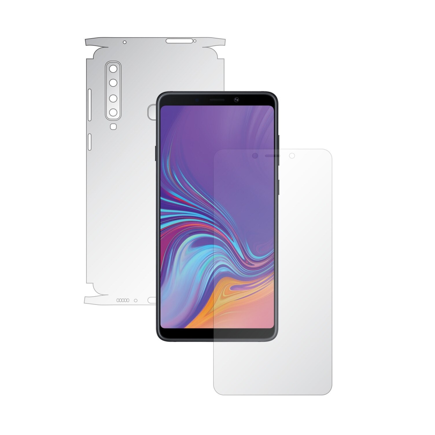 Samsung Galaxy A9 (2018) - Invisible Skinz UHD AutoRegeneranta - 360 Cut - Folie Protectie Siliconica Ultra-Clear pentru Ecran,Carcasa Spate si Laterale, Skin Adeziv Transparent Full Body Cover Edge to Edge