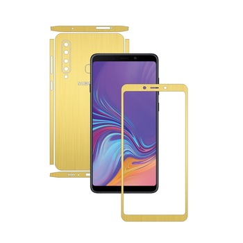 Samsung Galaxy A9 (2018) - Brushed Auriu - Split Cut - Folie de protectie Carbon Skinz, Skin Adeziv Full Body Cover pentru Rama Ecran,Carcasa Spate si Laterale Samsung Galaxy A9 (2018) - Brushed Auriu - Split Cut - Folie de protectie Carbon Skinz, Skin Adeziv Full Body Cover pentru Rama Ecran,Carcasa Spate si Laterale