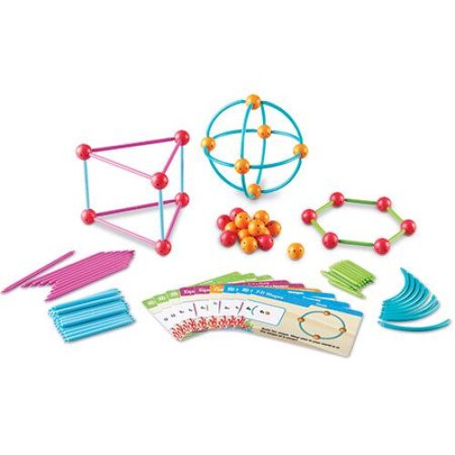 Construieste geometric - Set de construit forme geometrice, material didactic matematica