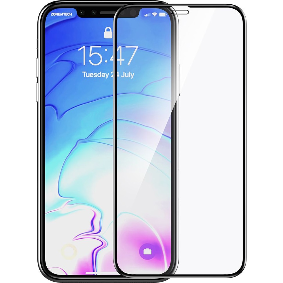 Folie de protectie Lemontti Sticla Curbata pentru iPhone XS, Negru