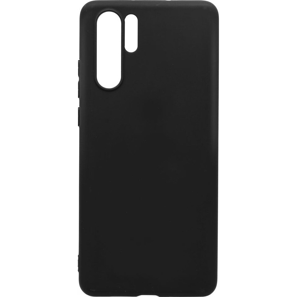 Husa de protectie Lemontti Silky Silicon pentru Huawei P30 Pro, Black