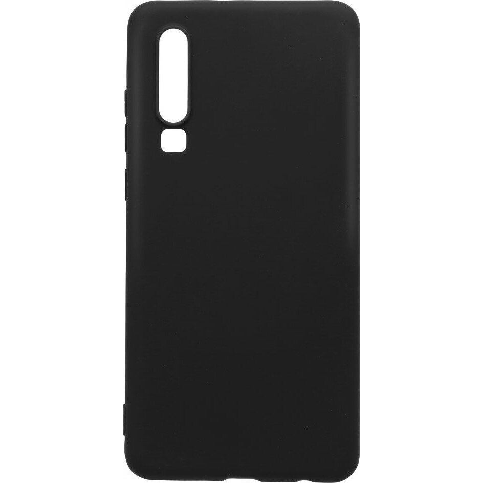 Husa de protectie Lemontti Silky Silicon pentru Huawei P30, Black