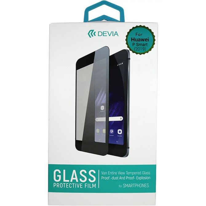 Folie de protectie Devia Sticla Frame pentru Huawei P Smart 2019, Negru