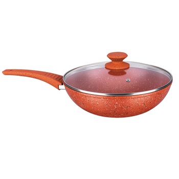 Tigaie wok 28 cm din aluminiu turnat GRUNBERG - Maro Tigaie wok 28 cm din aluminiu turnat GRUNBERG - Maro