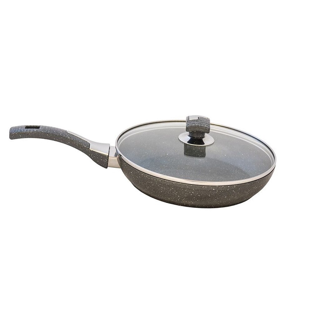 Tigaie aluminiu cu capac, 22 cm BONERA cu baza antiaderenta