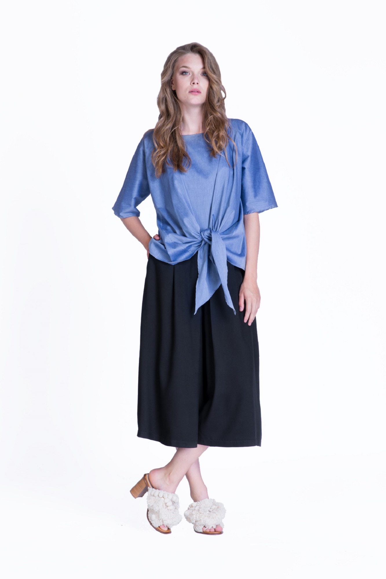 Bluza, BLUZAT, cu nod, Albastra, Marimea S